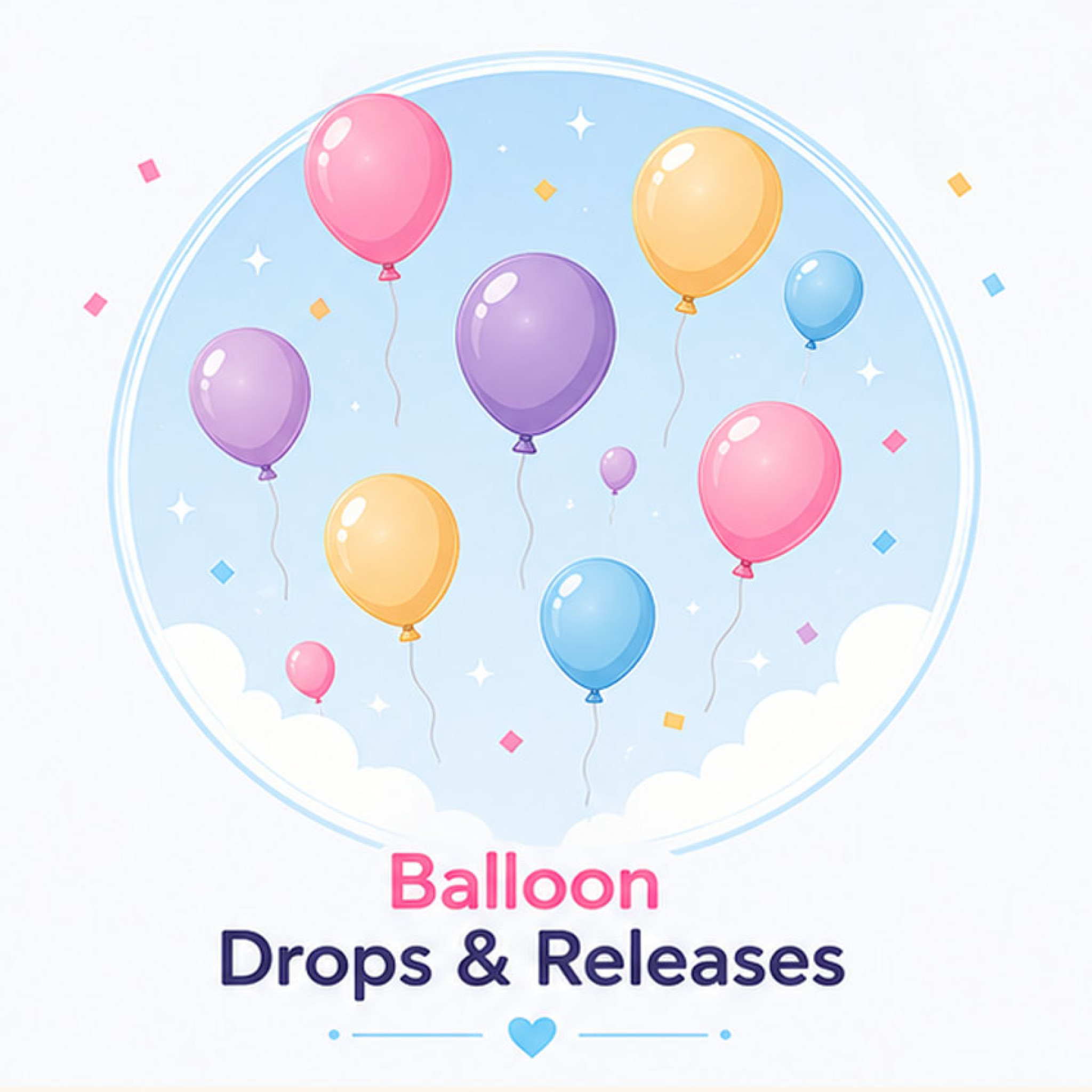 Balloons drops and releases